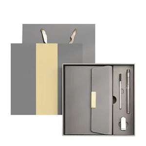 PU Leather Notebook Planner Binder 2026 2026 Stationary Diary Custom Logo A5 With Gift Box Set