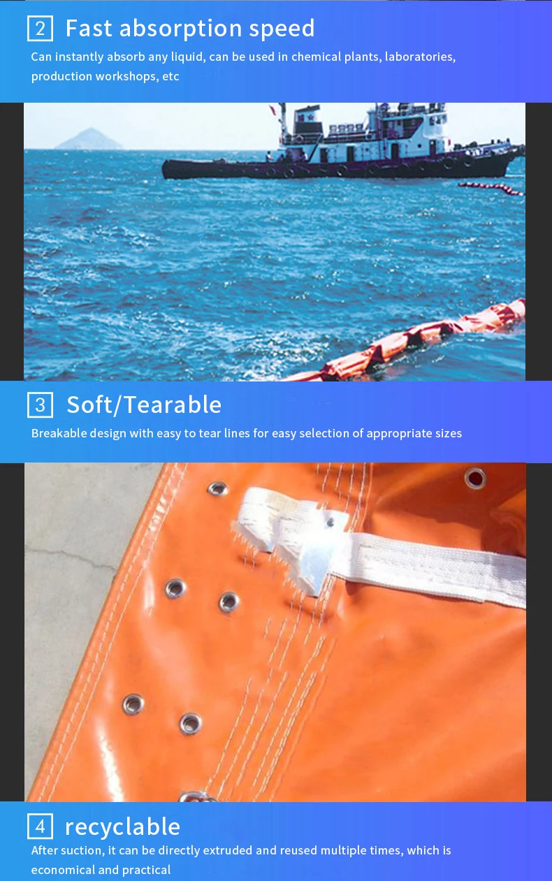 Pvc Oil Containment Fence Boom Ocean Orange Customized Sea Pro Color