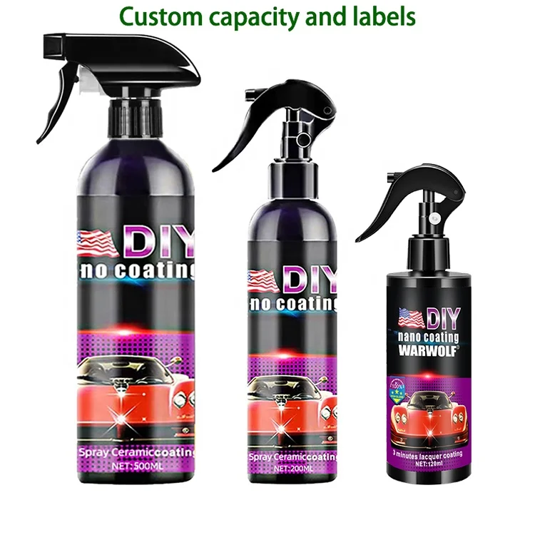 3 in 1 High Protection Fast Car Ceramic Coating Spray, Car Scratch Nano Repair Spray