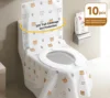 Blanco: Estilo de Cobertura Total + Anillo de Asiento + Cubierta de Tapa de Inodoro; 10 juegos/paquete