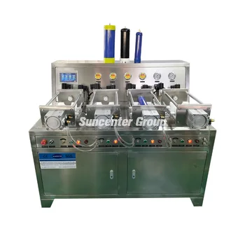 Suncenter PLC Control Four-workstation Gas Filling Machine For 1L/2.2L/3.3L N2O Gas Tank