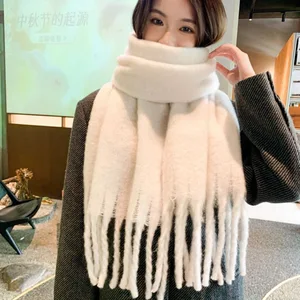 Roregal New Design Scarves Solid Color Fashion Polyester Scarfs Korean Version High Quality Women Winter Scarf for Unisex