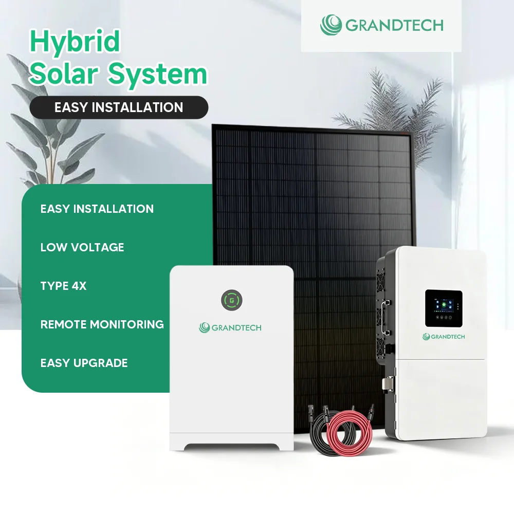 System Photoseithlwyddol 5kW ar gyfer Defnydd Cartref, Gwerthu mewn Swm Mawr: System Pwrer Haul 6kW, 8kW, 10kW, 12kW neu 15kW, Kit Grid Cymysgeddol Haul, System Haul