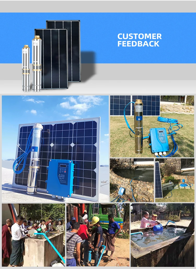 Bluesun 2hp 3hp 5hp Dc Solar Water Pump Deep Well Solar Water Pump For Agriculture Irrigation