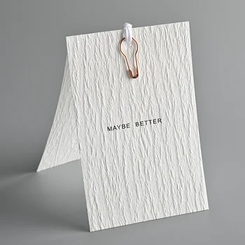 Wholesale Custom Fashion Design logo Brand Name Custom Clothing Label Clothes Hanging Label