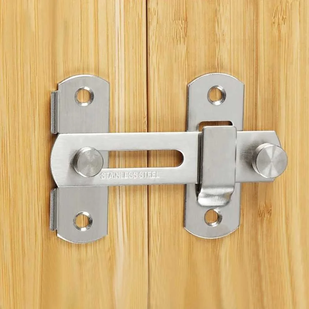 Guard Latch Bolt With Screws Sliding Window Door Lock Handle Stainless Steel Door Latch Home Safety Chain Door Home Hardware