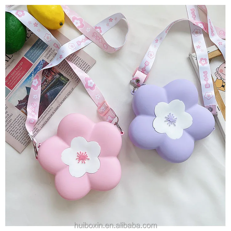 Wholesale Customize Silicone Sun flower Cute Mini Shoulder Bag