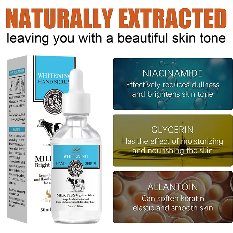 Private Label Organic Milk Serum 5 Days Dark Knuckle Eraser Oil Remover Moisturizing Brightening Whitening Serum
