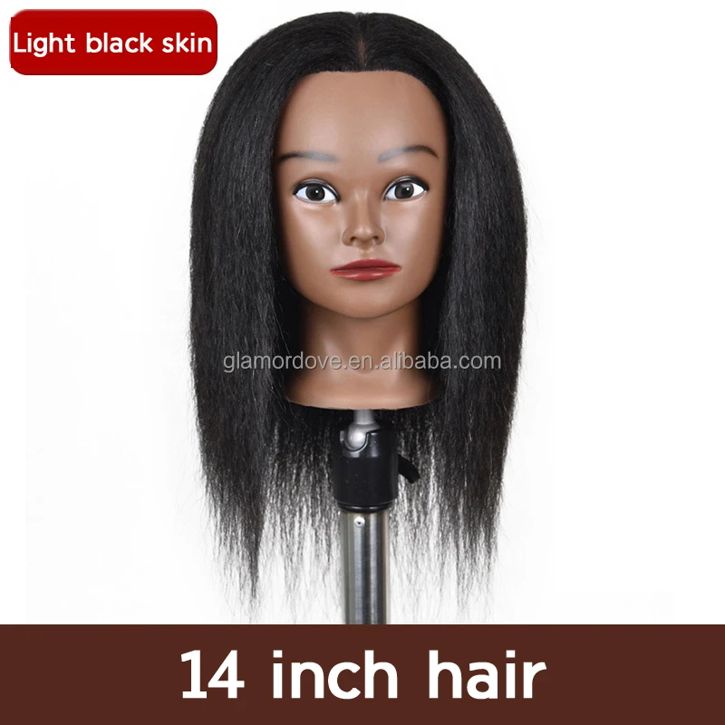 Hot Selling Humanhair Manikin Training Mannequin Head Hair With Clamp