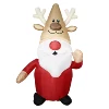 Papá Noel Inflable Navideño con Reindeer de Juguete