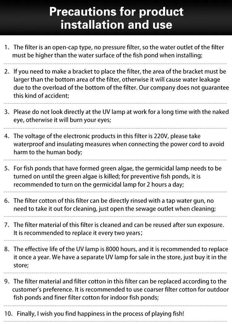 Manufacture CfO-3 Fiberglass Koi Pond Filters Fish Farm Bio Filter Fish Pond Filtration System