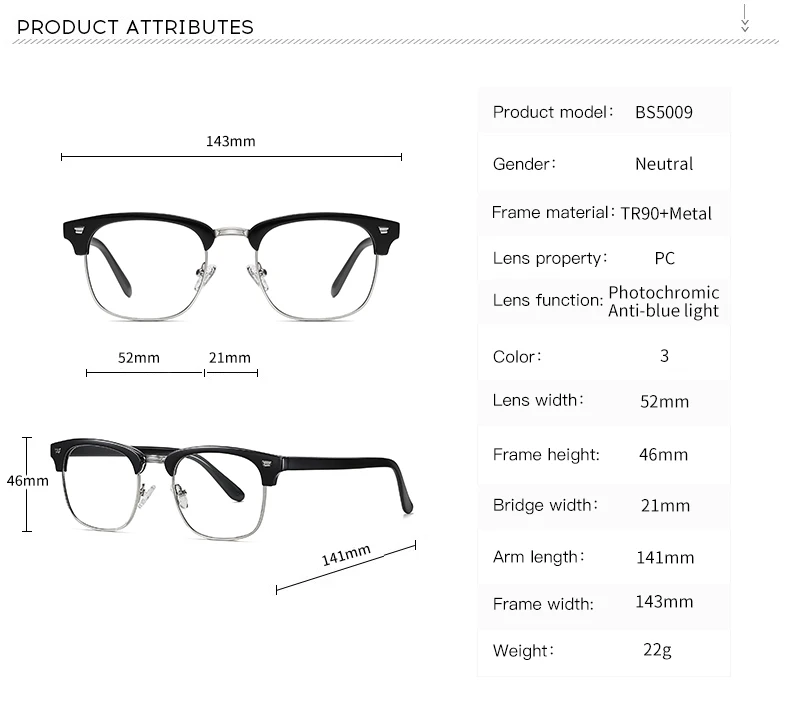 Factory Wholesale Own Design Cp Glasses Frame With Spring Hinge Tr90 Eyewear For