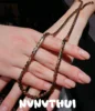 476f-twist three-color chain necklace