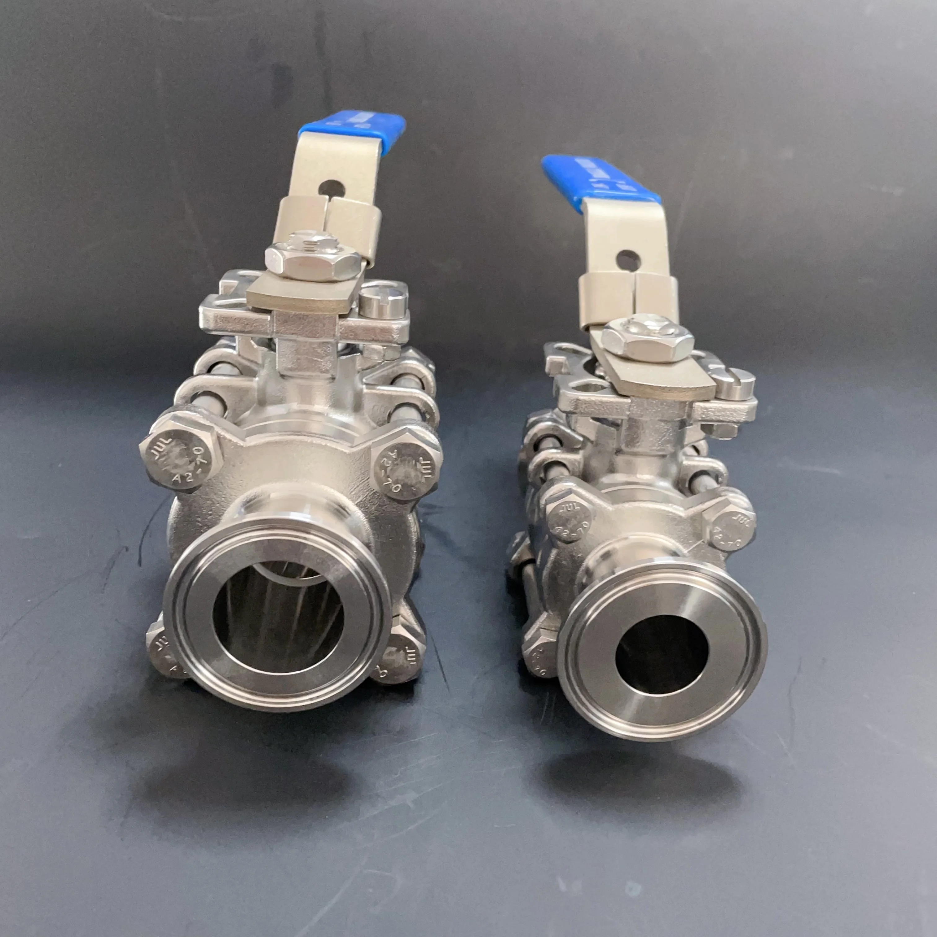 stainless steel 3 piece ball valve manual straight tri clamp ball valve