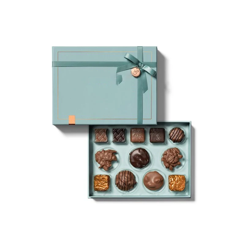 Luxury Chocolate Packaging Boxes Rigid Cardboard Box for Sweets Candy Packaging Nuts Gift Box With Compartment