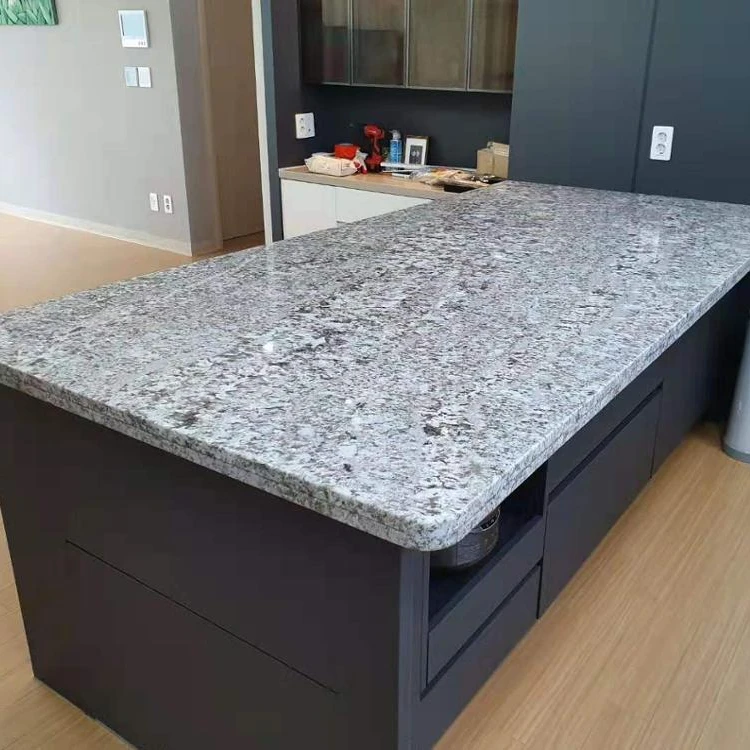 Bianco Antico Granite Kitchen Countertop with Full Back Splash from China 