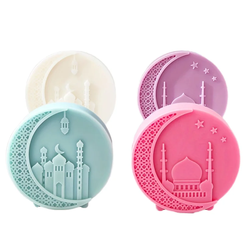 Ramadan Moon Silicone Mold for DIY Moon Lamp Handmade Resin Cement Gypsum Concrete & Aromatherapy Candle Mold-Cake Tools