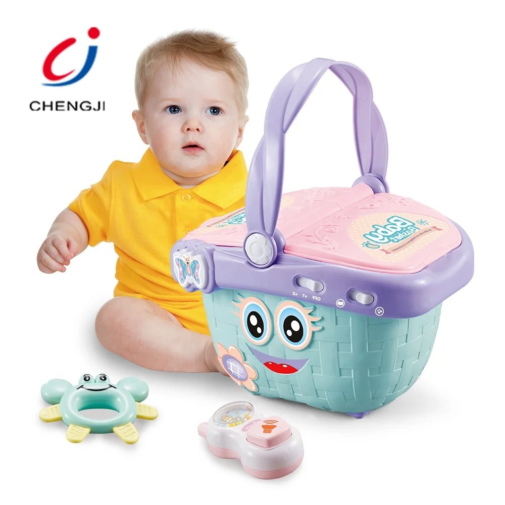 Детский безопасный мультяшный Прорезыватель для зубов корзина детская игрушка детские пластиковые погремушки