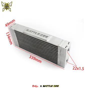 BATTLE BEE 11/14 Rows Oil Cooler Universal Engine Transmission Aluminium Alloy Sliver British Type Coolers BBR-PRO-34011