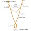 Collana geometrica a doppio strato in oro