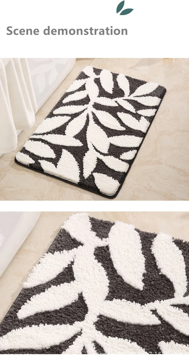 Custom Absorbent Non Slip Bathroom Mat Living Room Entrance Floor Mat factory