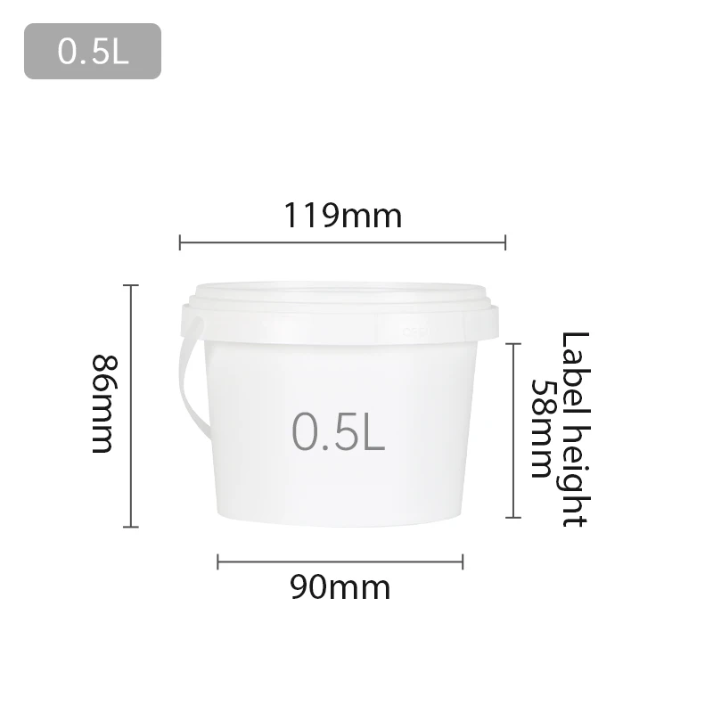 Container 5l Food Wholesale Food Grade 5L 5 Gallon PP Material Jar IL Plastic Bucket ...