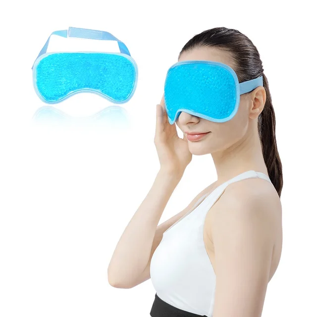 Gel Eye Mask, 2 Pack Cooling Ice Sleeping Masks for Puffy Eyes for Men & Women, Cold & Warm Sleep Compress for Post Surgery