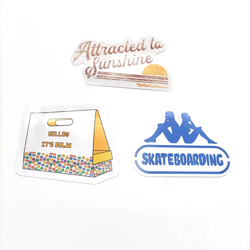 BOYUE Custom Print Durable Waterproof Vinyl Paper Decoration Hologram Bike Laptop Custom Die Cut Sticker