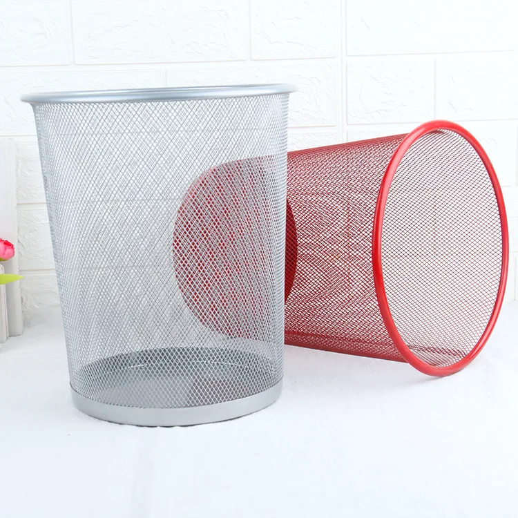 Красочная металлическая проволочная сетка для мусора стильная идеальная корзина дома и офиса мусорное ведро класса