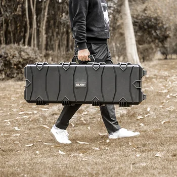 Glary carrying gun case box shockproof gun case waterproof hard case with wheels