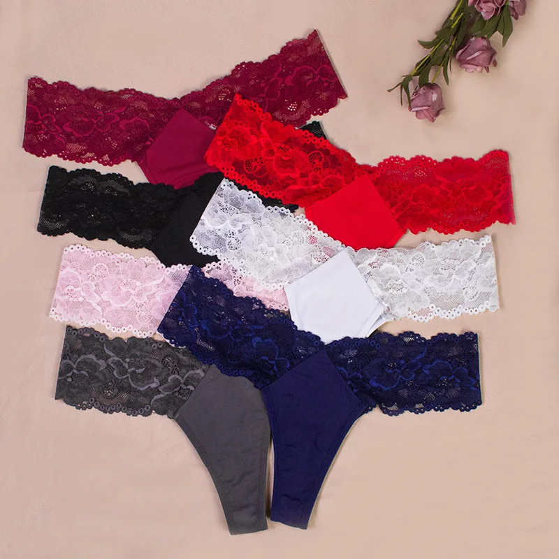 2023 Women's Lace Hipster Panties Soft & Stretchy Hallowed Out Lace