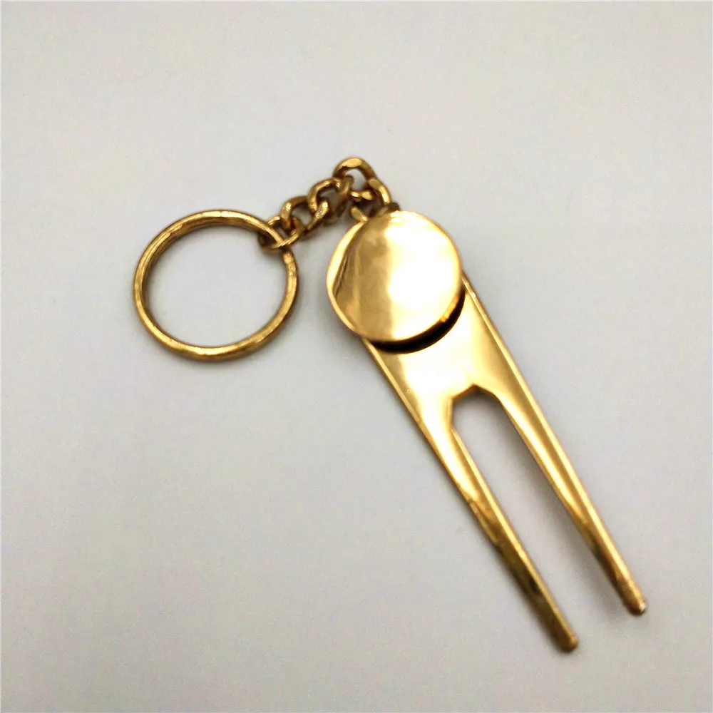 Cheap China Factory Key Chain with Golf Accessories Divot Green Repair Tool