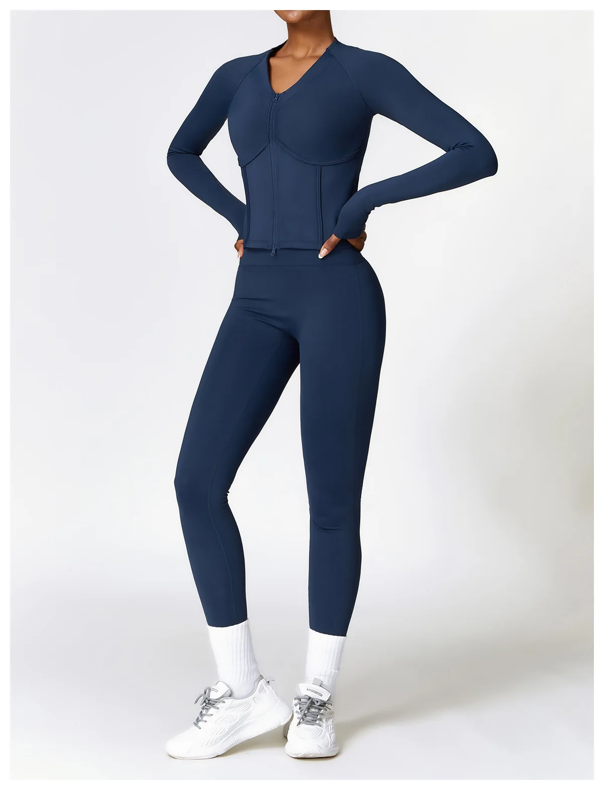 Dropshipping Products 2023 Winter Fleece Warm Long Sleeve Yoga Wear ...