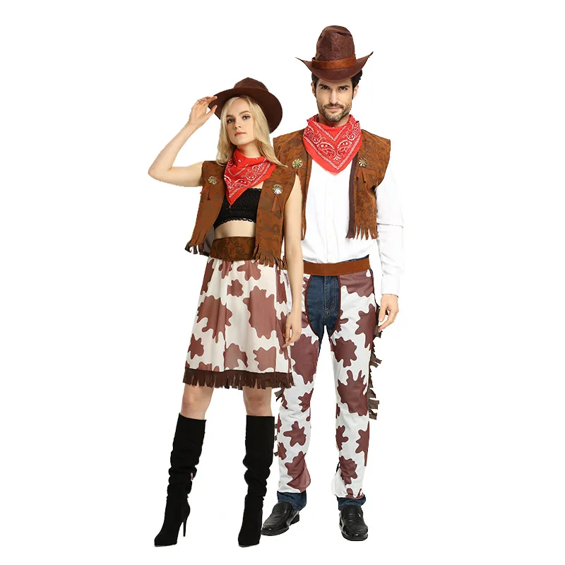 Déguisement Cowboy Enfant Complet - Veste, Chemise, Pantalon, Chapeau, Bandana - Taille 2-8 Ans - Halloween, Carnaval