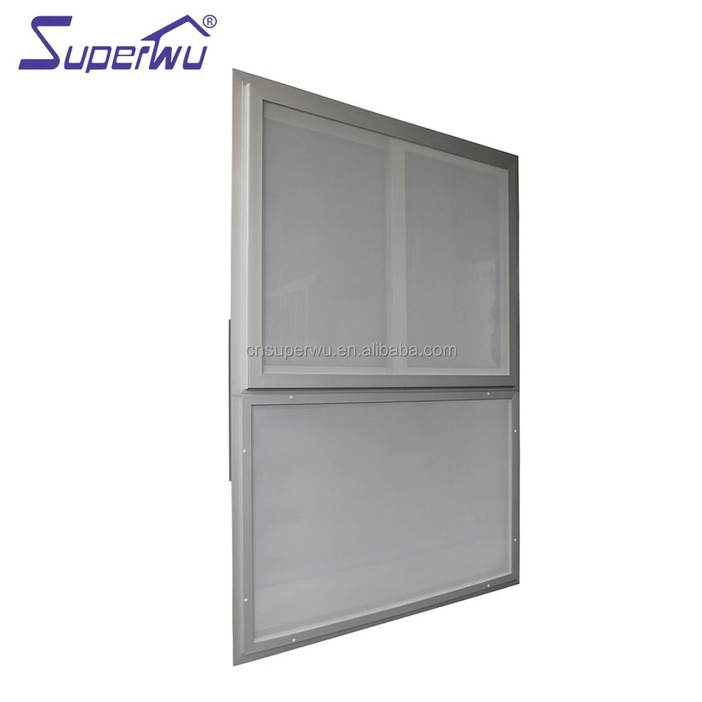 Double Tempered Glass aluminum sliding Window with Grill