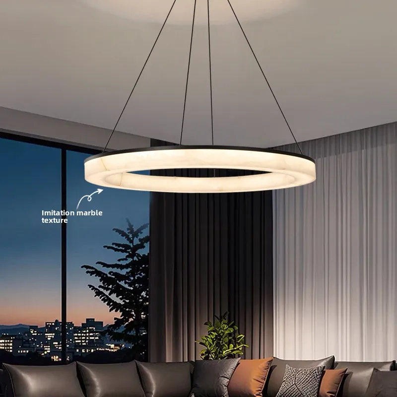 Luxury High-End LED Chandelier with Iron & Resin 3-Year Warranty RA97 CRI-Living Room Bedroom Dining Table Circular Design