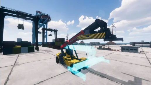 Heavy Equipment Port Reach Stacker Training Driving Simulator with CE