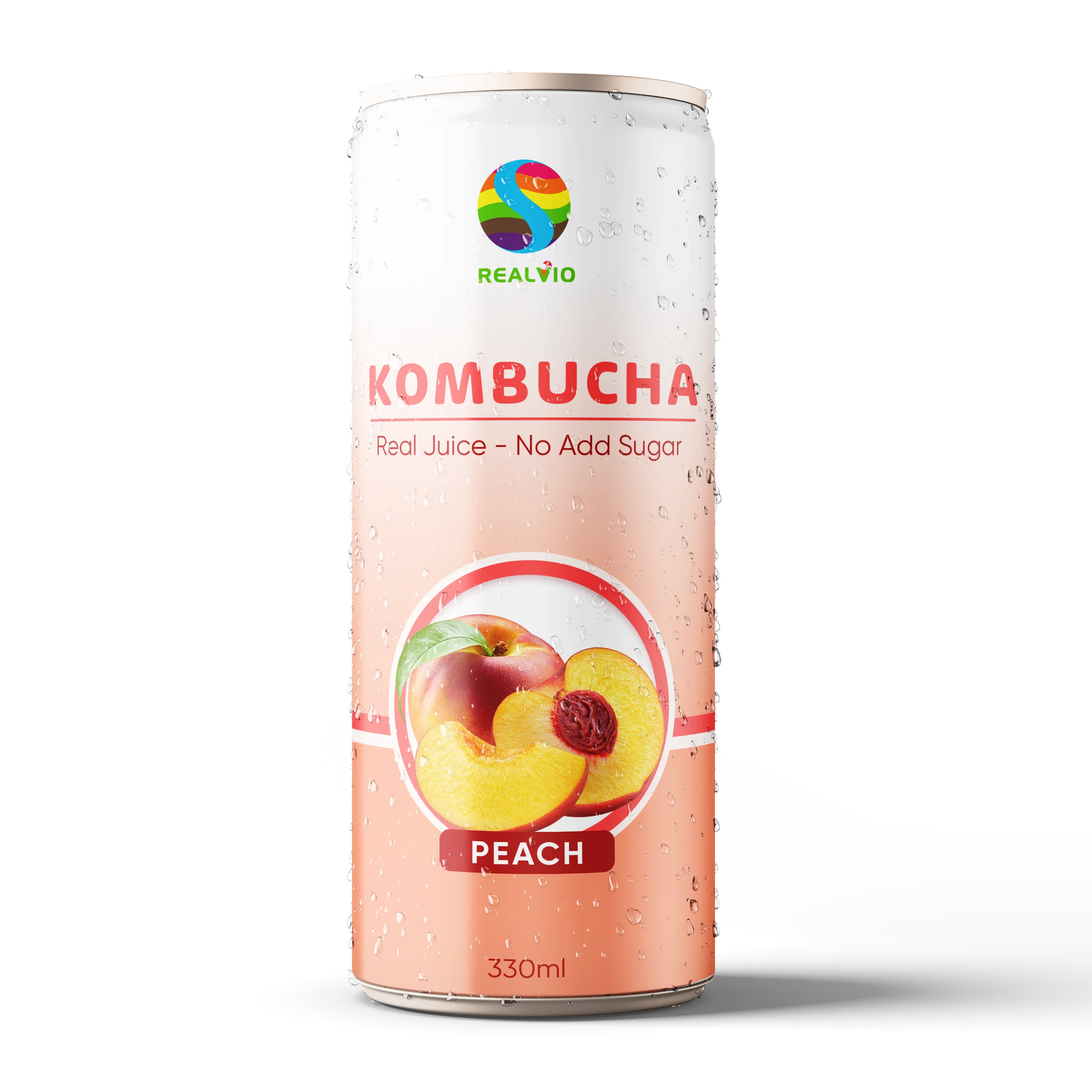 Kombucha Drinks Peach Flavour 330ml Can - Buy Kombucha Brew Vegan ...