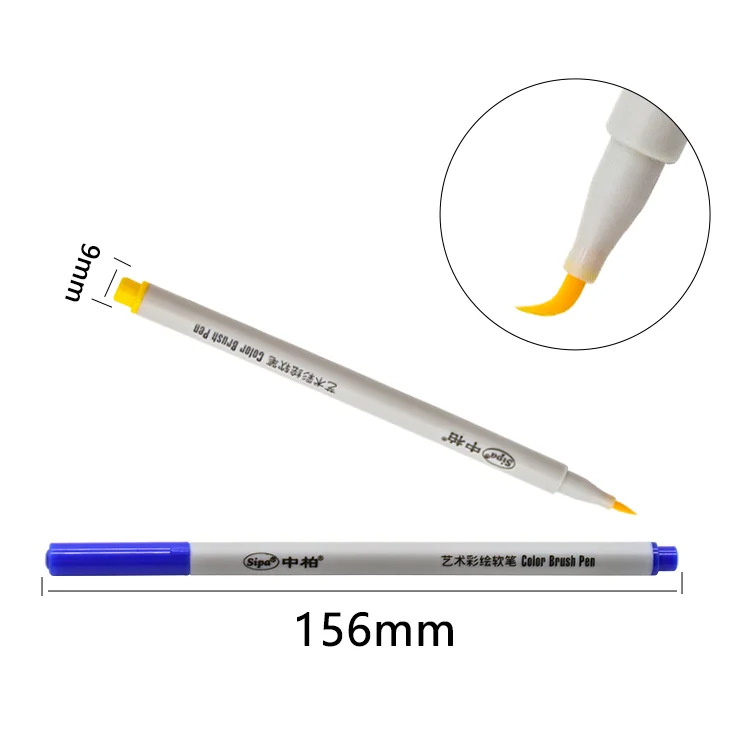 Sipa water based 10 colors soft brush watercolor marker pen set