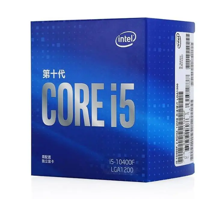 In-tel Core I5-10400F Processor (12M Cache, up to 4.30 GHz) FC-LGA14C, Tray or Boxed Cpu Desktop for Computer