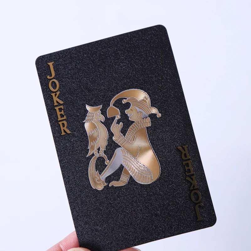 Водонепроницаемые покерные карты Красный Синий Золотой Серебряный черный ПВХ пластик высокое качество для игр