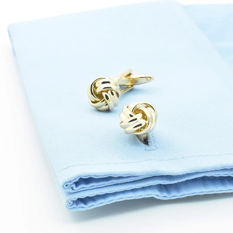 Wholesale Elegant Love Knot Cufflinks Studs Custom Mens Suit Shirt Fashion Accessory Trendy Wedding Tuxedo Jewelry Tie Clip Gift