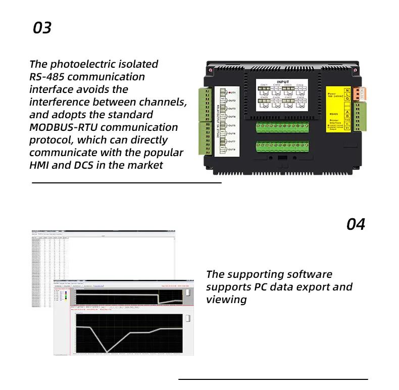 Oem Data Logger Rs485 Rs232 Multichannel Universal Input Temperature