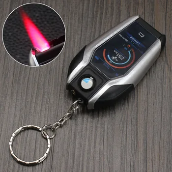 JX65   Car Logo Windproof Lighter Metal Gas Keychain Wholesale