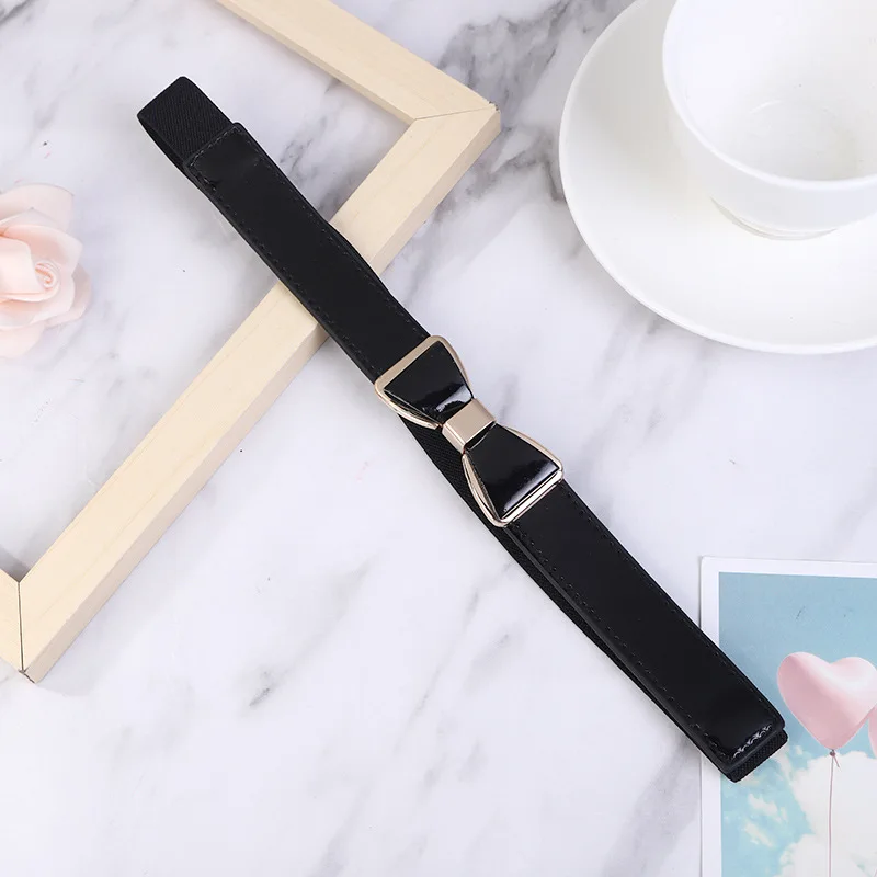 Skinny Elastic Metal Stretch Belt for Women Dress Cinch Waist Women Elastic Belt Metal Buckle Retro Stretch Skinny Ladies  main image 3