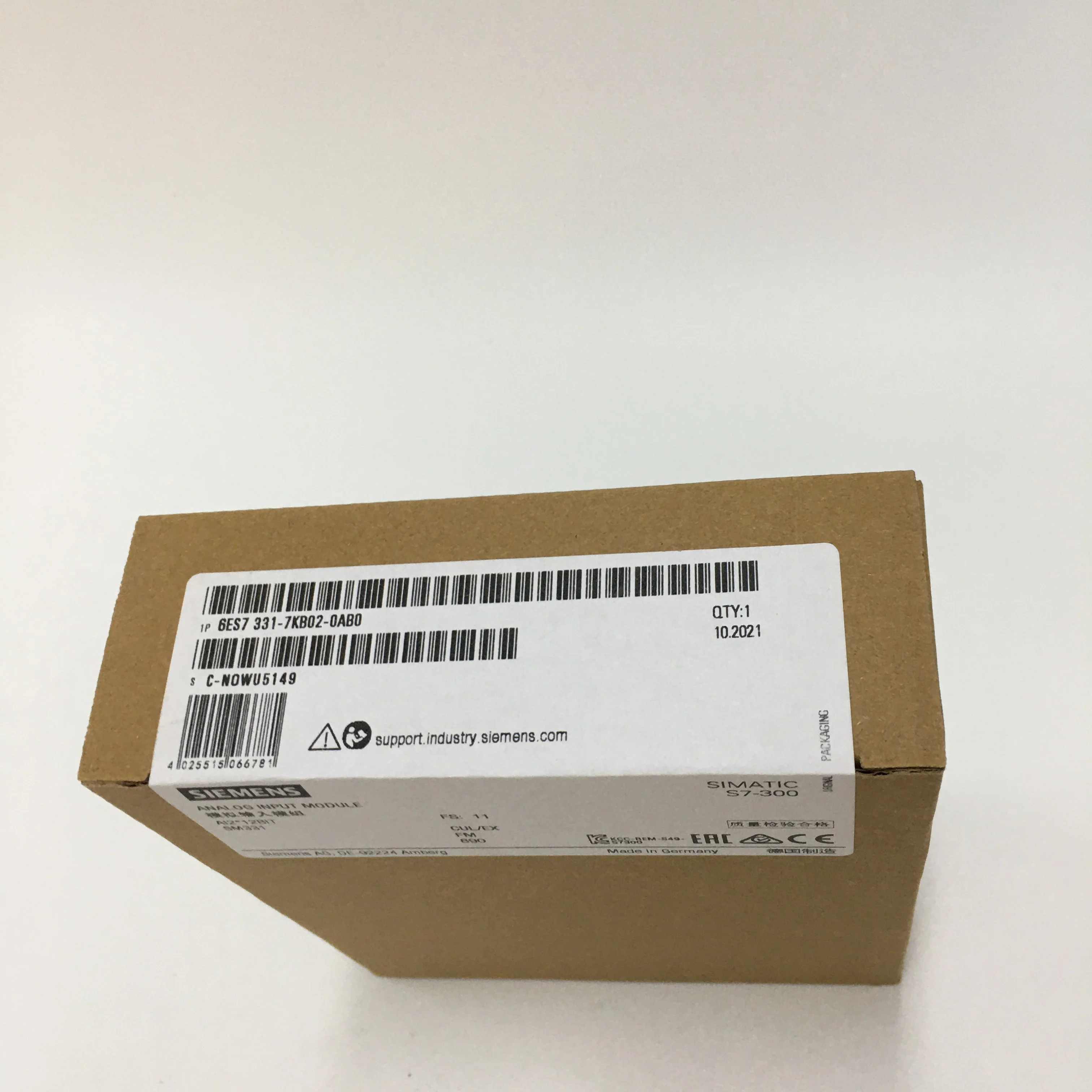 SIEMENS Analog Input Module 6ES7331-7KB02-0AB0 SIEMENS Analog Input Module 6ES7331-7KB02-0AB0