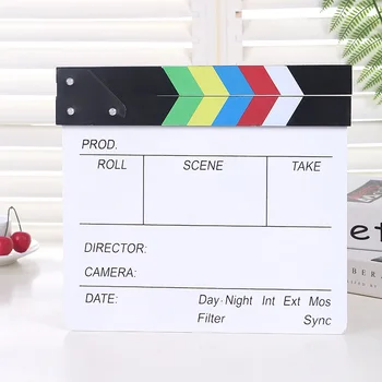 KAZHI Wholesale Wooden plank Professional Clapper Board For TV Film Home Movie Action Scene Director Film Clapboard