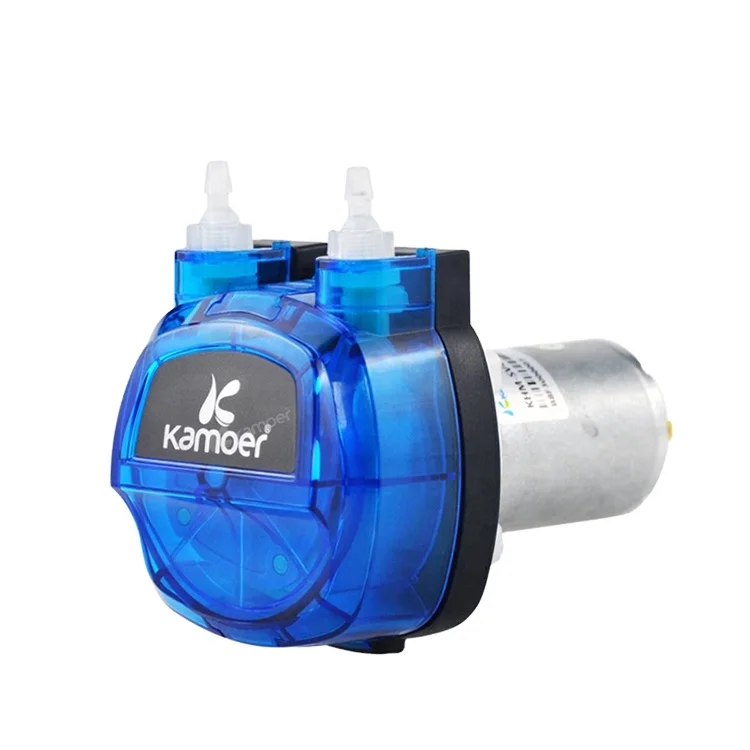 Kamoer KHM High-precision DC Motor 3 Rotors Peristaltic Pump Sodium Bisulfate  with Plastic Gear Drive Norprene Tube