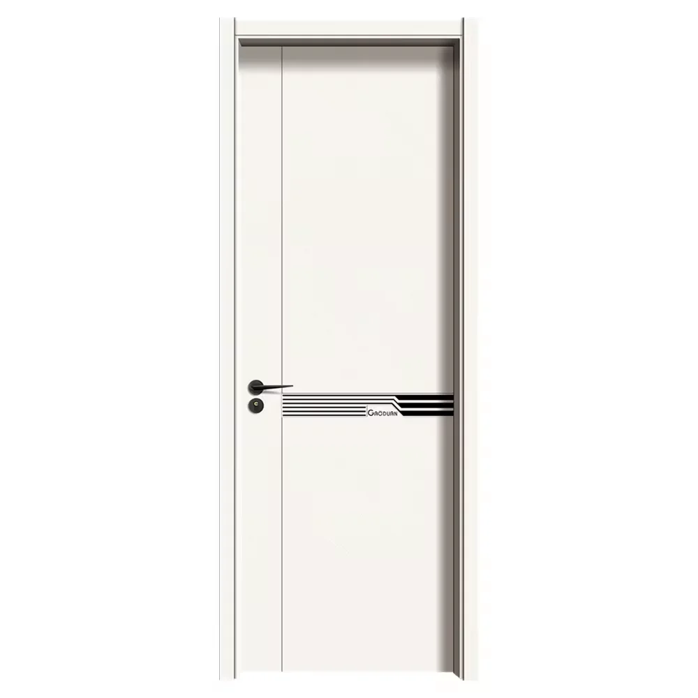 White Custom Plywood Bedroom Door Interior Wholesale Sturdy Wooden Furniture Flat Door