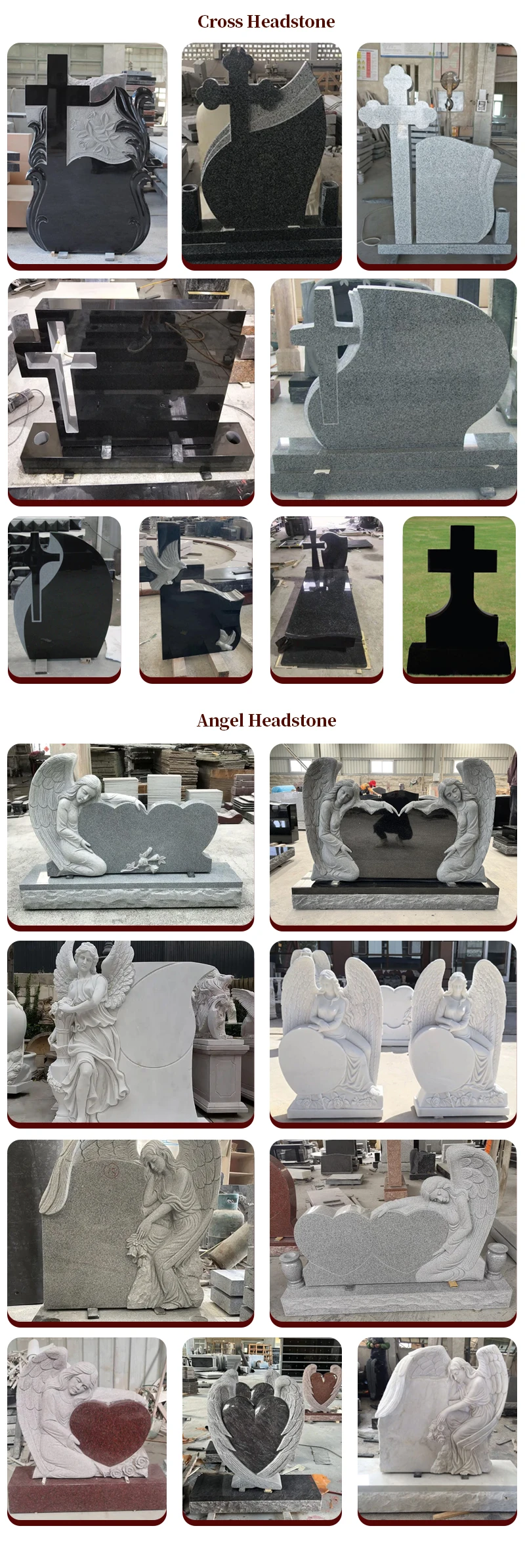 product g603 modern white granite tombstones and monuments 1 year warranty european style memorial for outdoor cemetery and garden use-10